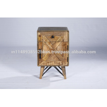 Industrial Reclaimed Small Cabinet Bedroom Furniture Wooden Nightstand